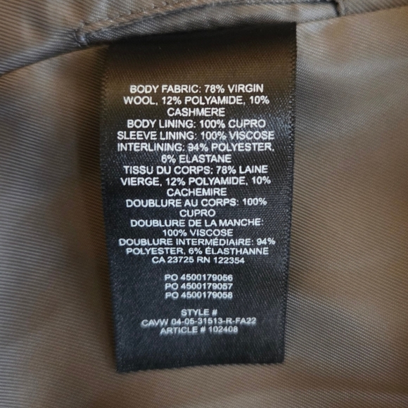 Aritzia Wilfred Cocoon Coat Virgin Wool & Cashmere – Dark Grey - Large - Picture 13 of 16